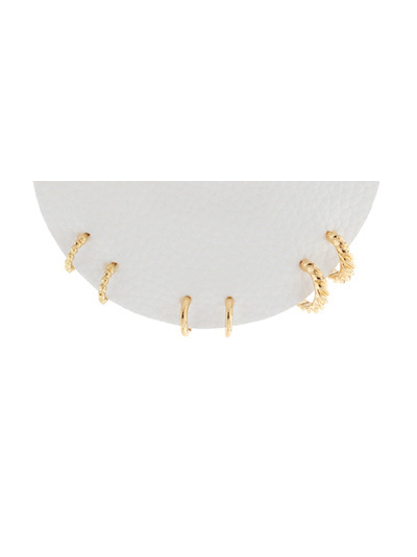 Gold Textured Hoops