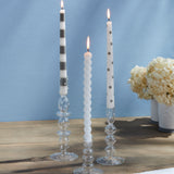 Blue & White Taper Candle
