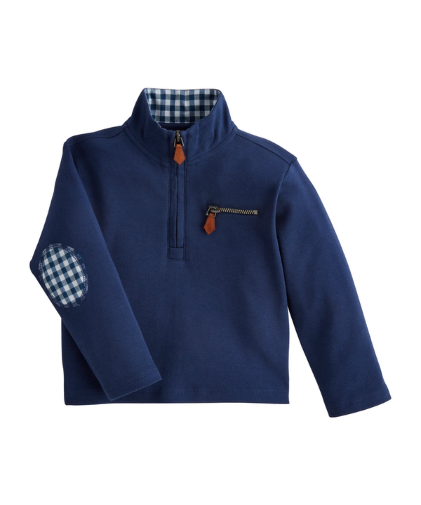 Cotton Quarter Zip Navy