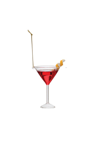 Glass Cocktail Ornament
