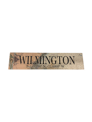 Wilmington Map Coordinates Sign