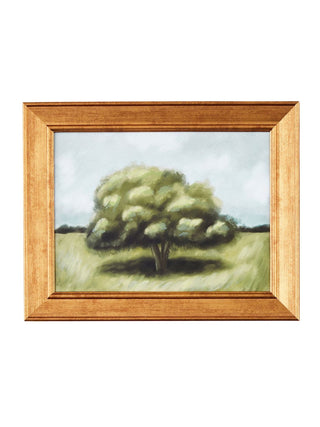 Gold Framed Landscape Art Tree