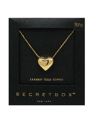 Bubble Heart Necklace Gold