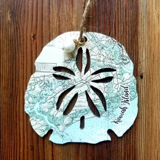 Sand Dollar Map Ornament