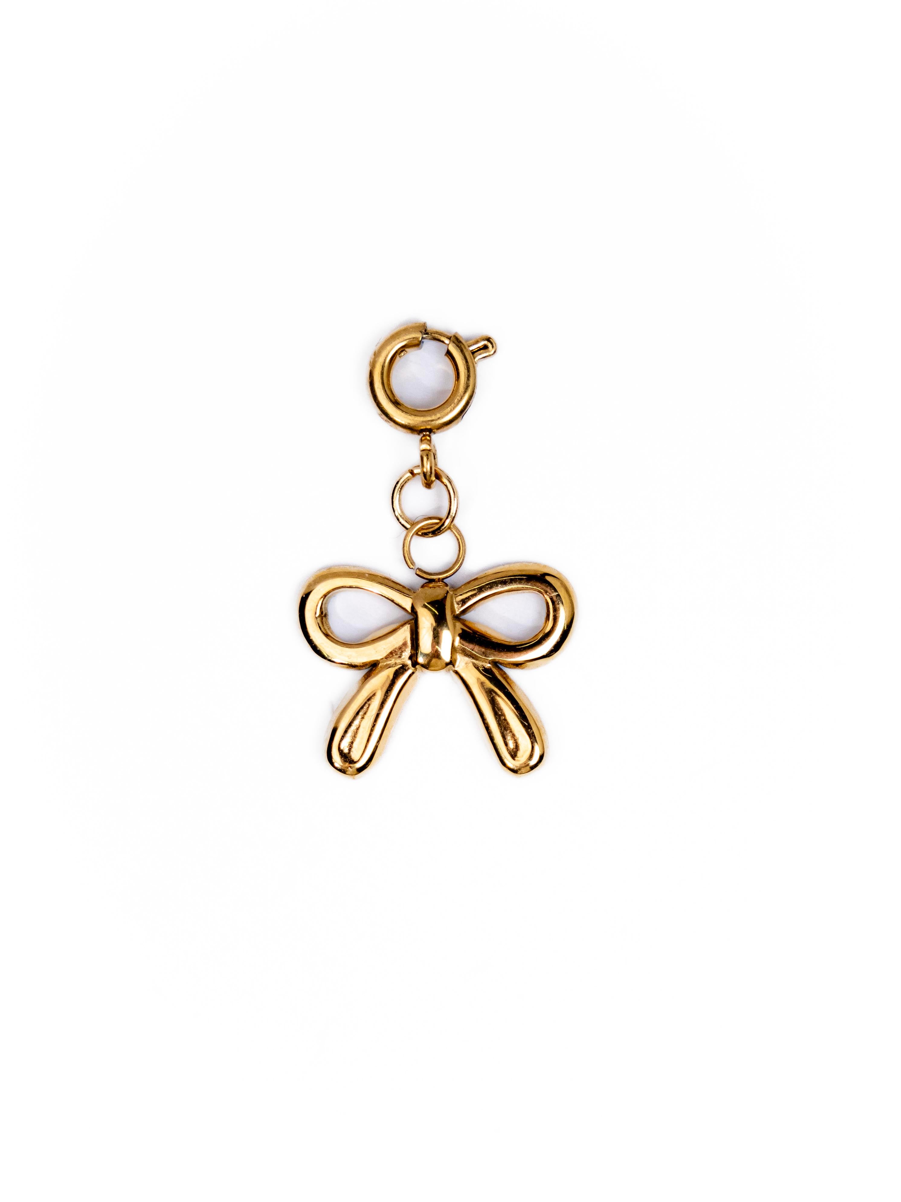 Waterproof Small Bow Charm – Gold-Plated, Tarnish-Free & Hypoallergenic