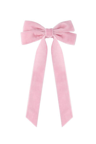 Velvet Ribbon Bow-Pink