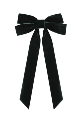 Velvet Ribbon Bow-Green