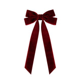 Velvet Hair Bow-Red