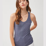 Ribbed Scoop Neck Tank
