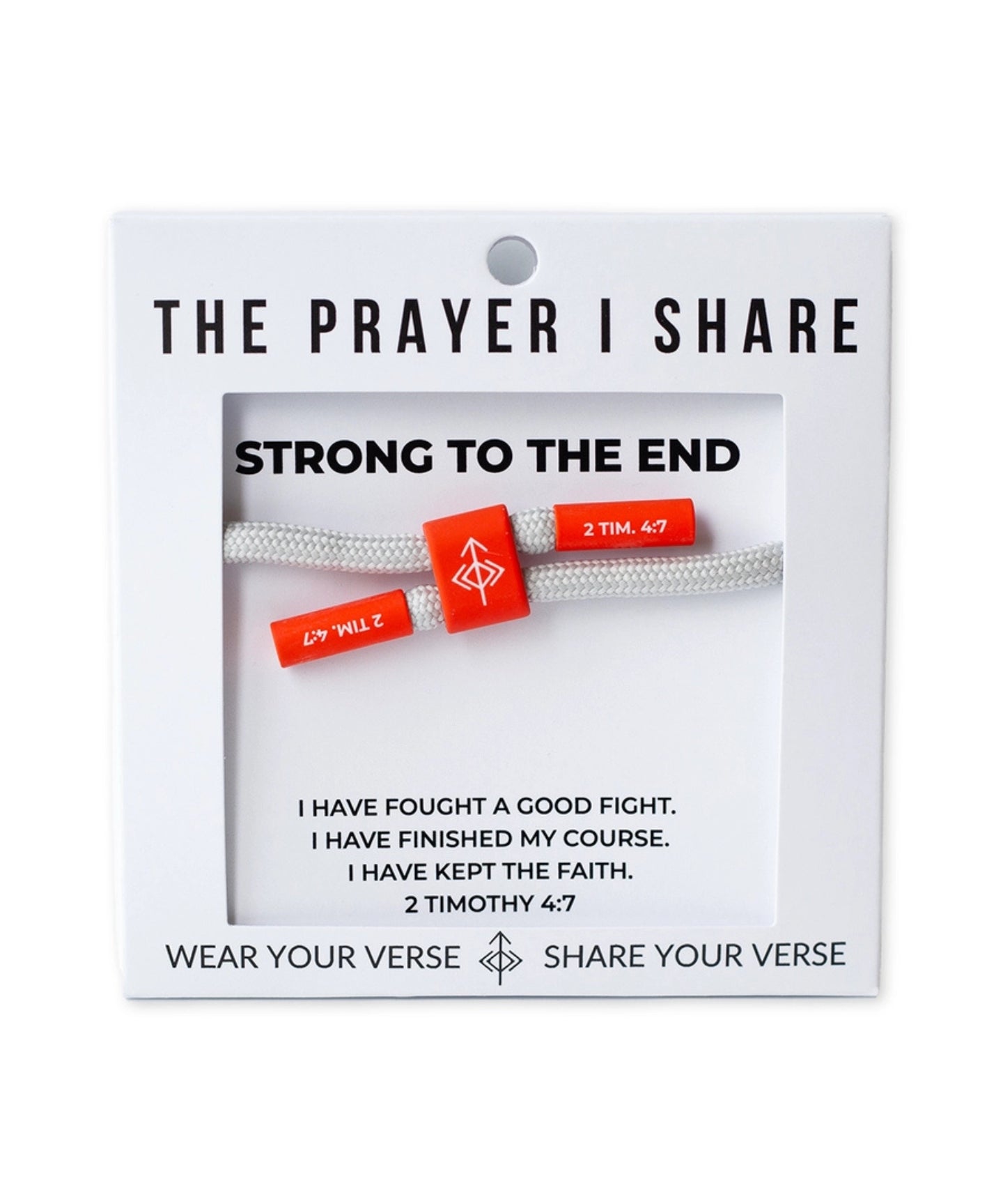 The Prayer I Share Cord Bracelet Strong To The End