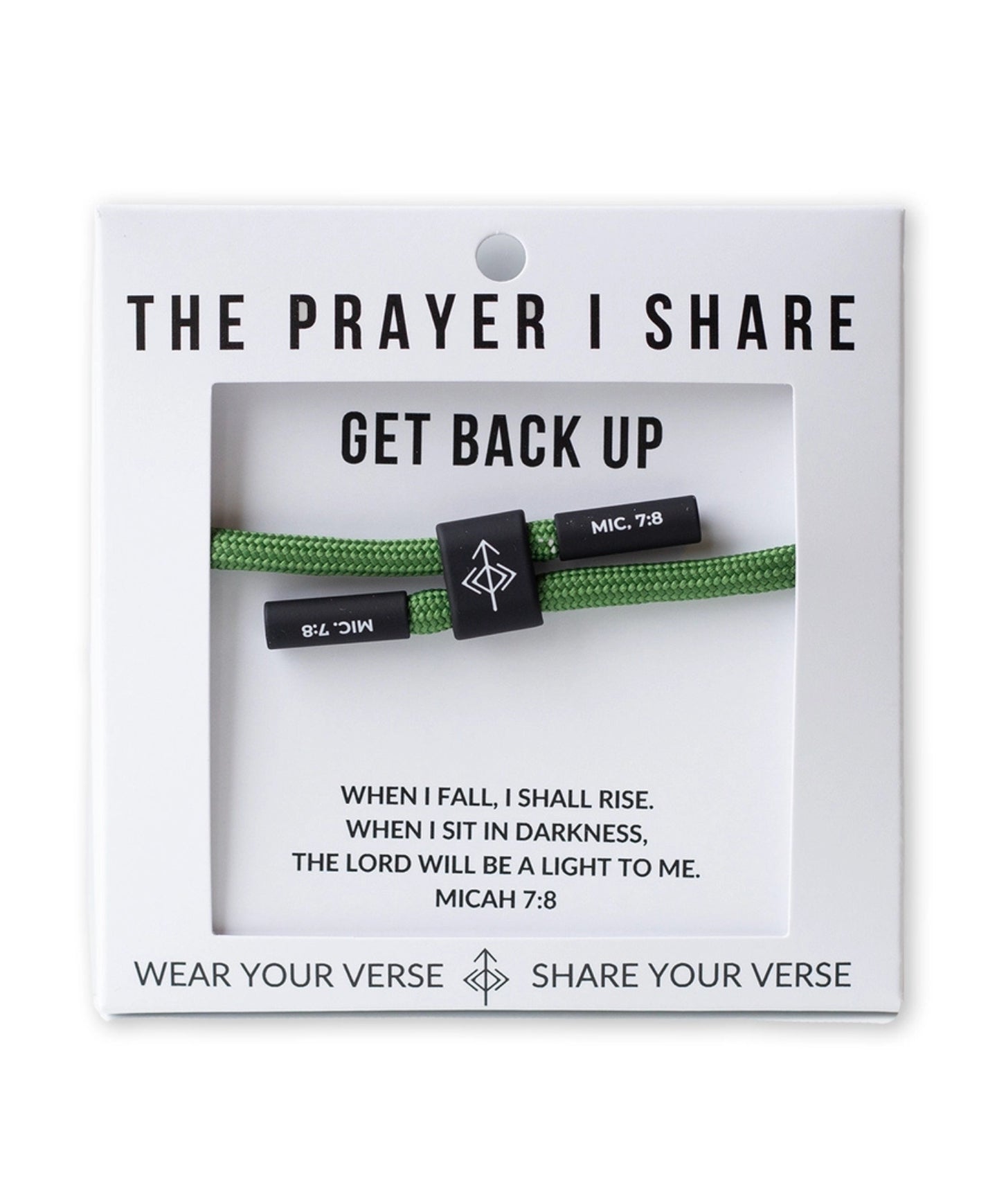 The Prayer I Share Cord Bracelet Get Back Up