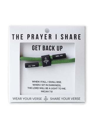 The Prayer I Share Cord Bracelet Get Back Up