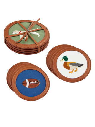 Embroidered Icon Coaster Set