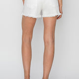 Button Down High Rise Shorts