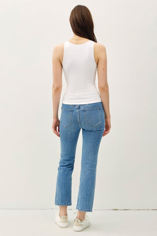 Basic V-Neck Tank White