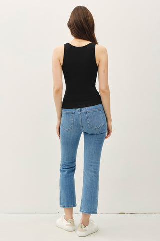 Basic V-Neck Tank Black
