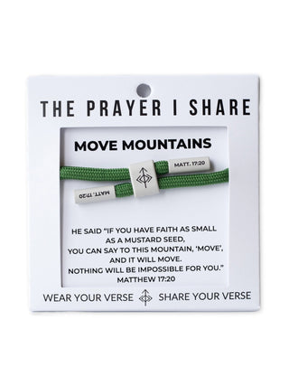 The Prayer I Share Cord Bracelet Move Mountains