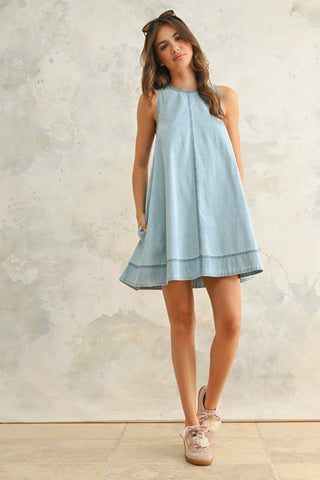 Sleeveless A Line Dress