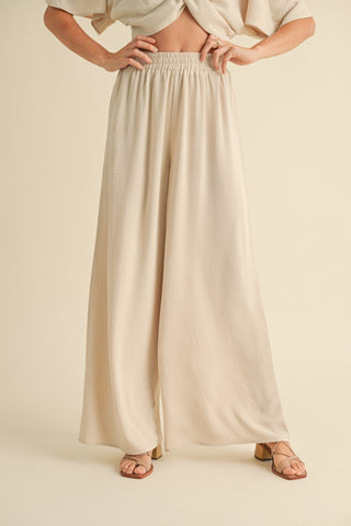Elastic Waist Linen Pants