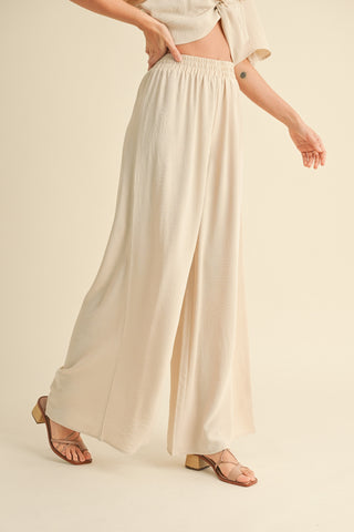 Elastic Waist Linen Pants