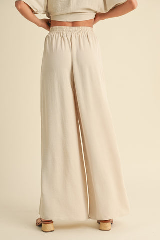 Elastic Waist Linen Pants