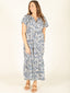 Pre-Order: Blue & White Daisy Print Maxi Dress