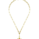 Susan Shaw | 24k Gold | Oyster Stamp Necklace