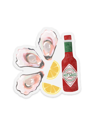 Oysters and Hot Sauce Sticker