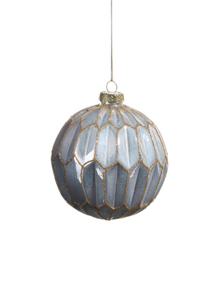 White Pearlescent Ornament Round