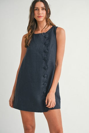 Scallop Linen Dress