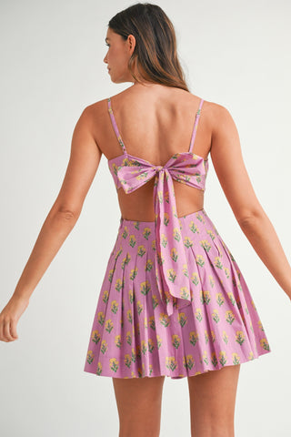 Cut Out Mini Dress Pink