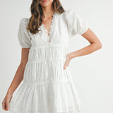 Eyelet Lace Mini Dress (detail view 2)