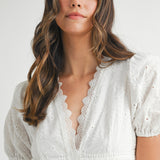 Eyelet Lace Mini Dress (detail view 4)