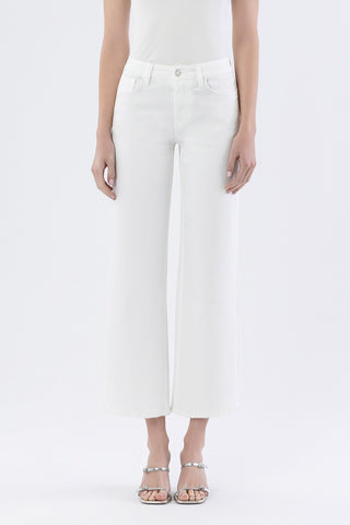 Mid Rise Wide Leg Crop Jean