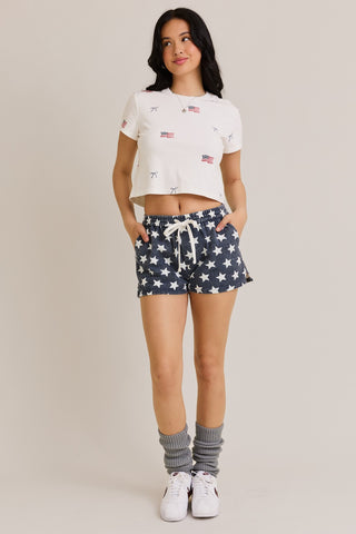 USA Bow Graphic Baby Tee