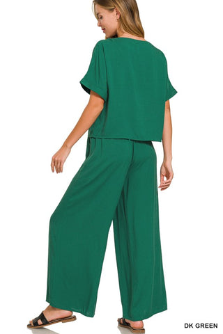 Relaxed Wide Leg Pants