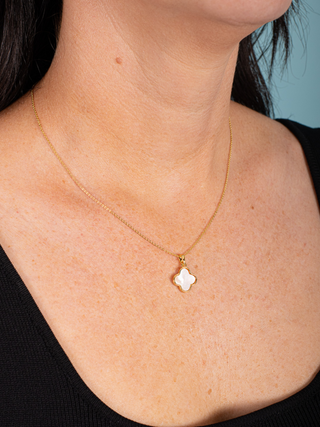 Gold Clover Pendant Necklace