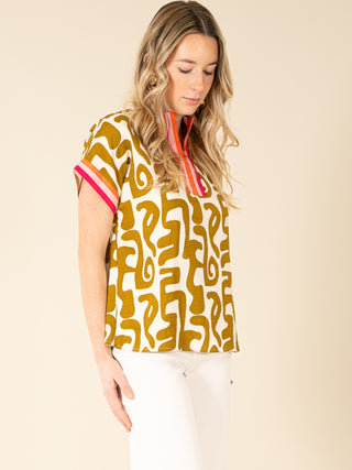 Short Sleeve Print Top