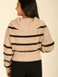 Stripe Double Zip Sweater