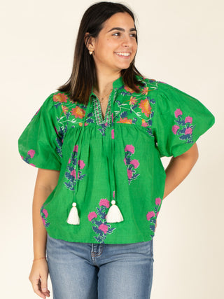 Puff Sleeve Flower Top