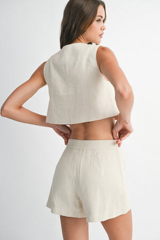 Big Button Crop Top