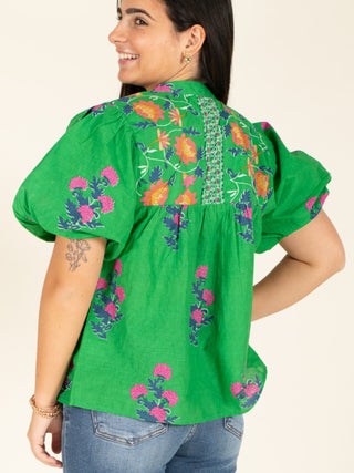 Puff Sleeve Flower Top