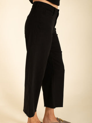 High Rise Crop Wide Leg Jeans