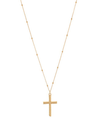 Textured Cross Necklace