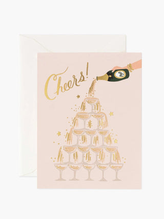 Champagne Tower Cheers Card