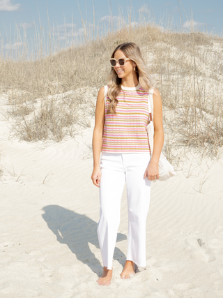 Striped Knit Crop Tank