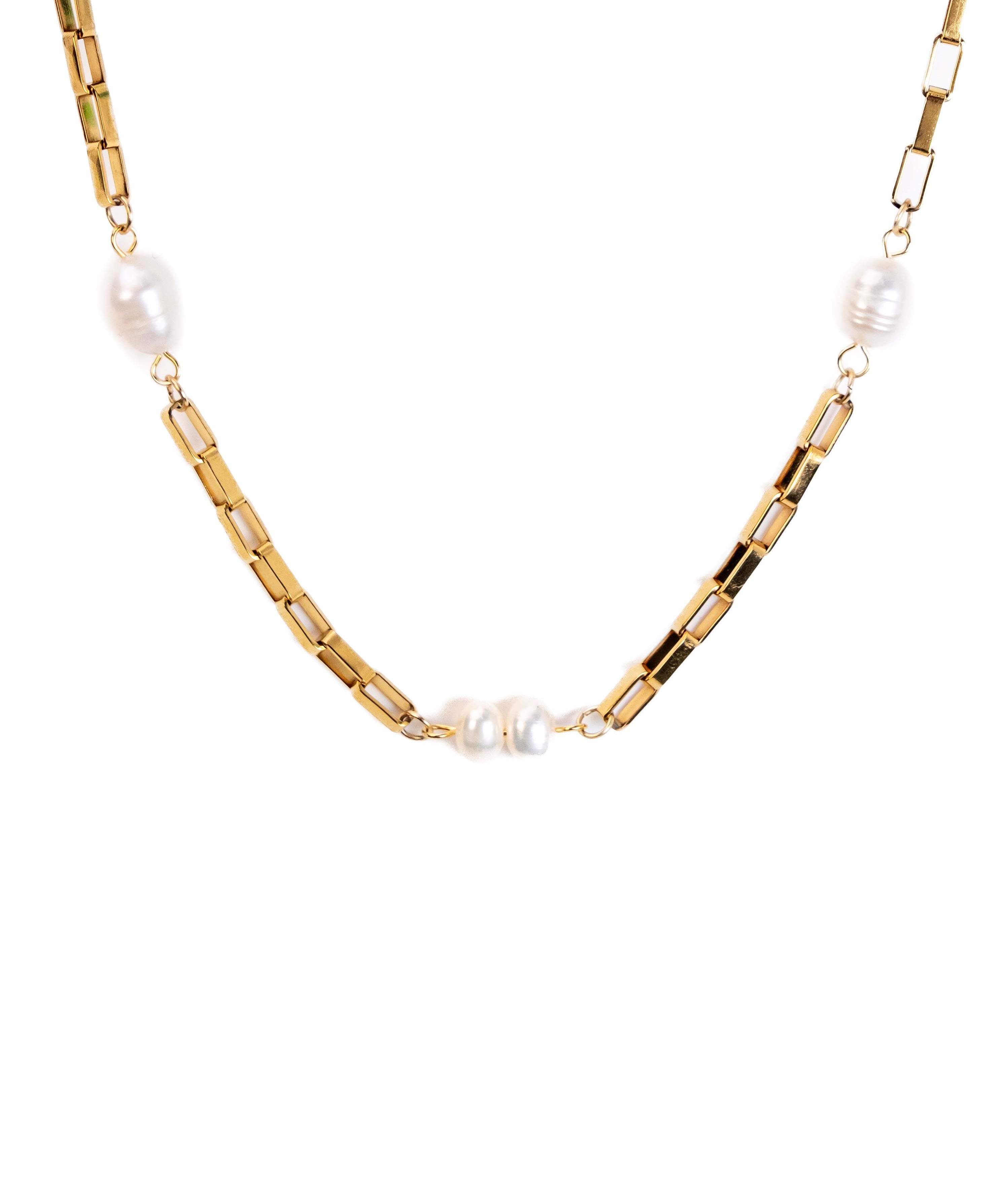 My Sister's Cottage | Waterproof | Freshwater Cultured Pearl Link Necklace