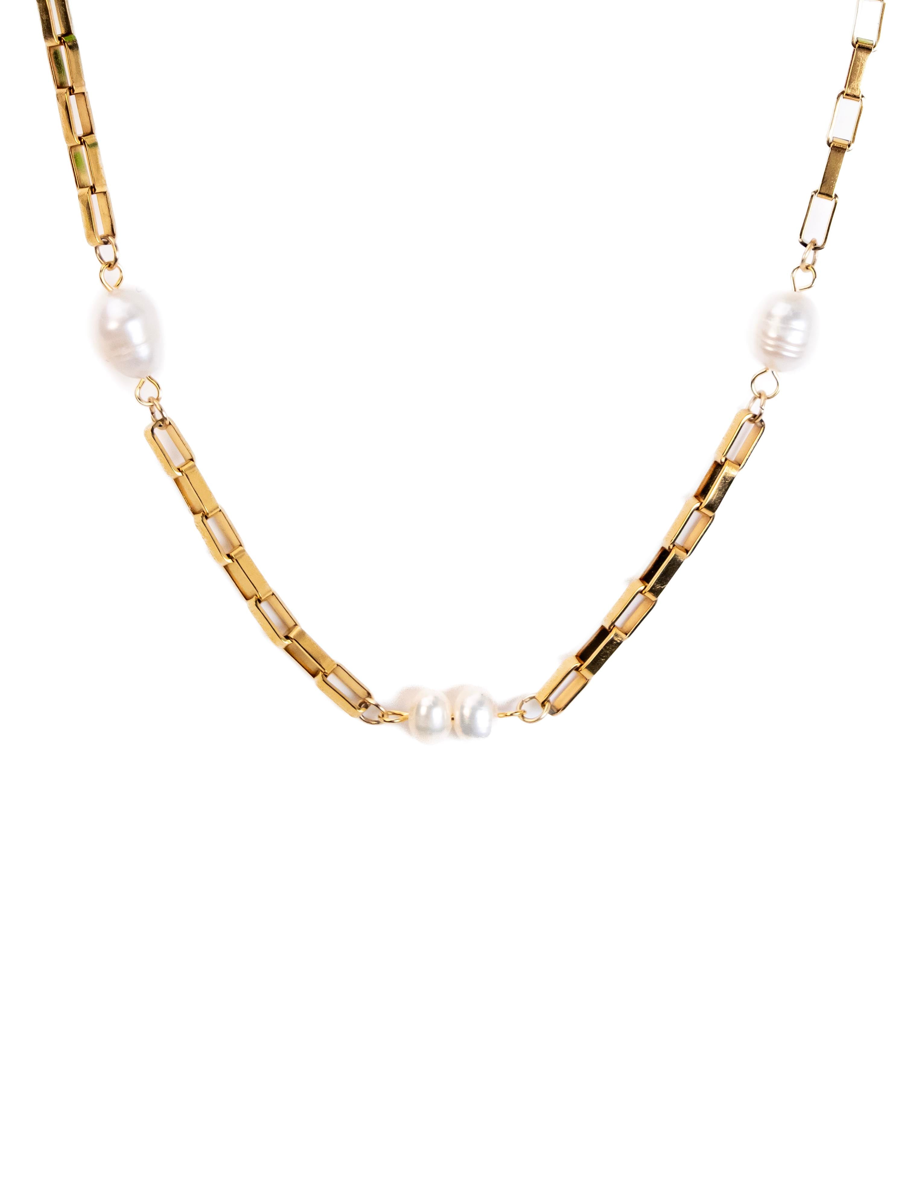 My Sister's Cottage | Waterproof | Freshwater Cultured Pearl Link Necklace