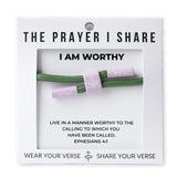 The Prayer I Share Cord Bracelet I Am Worthy
