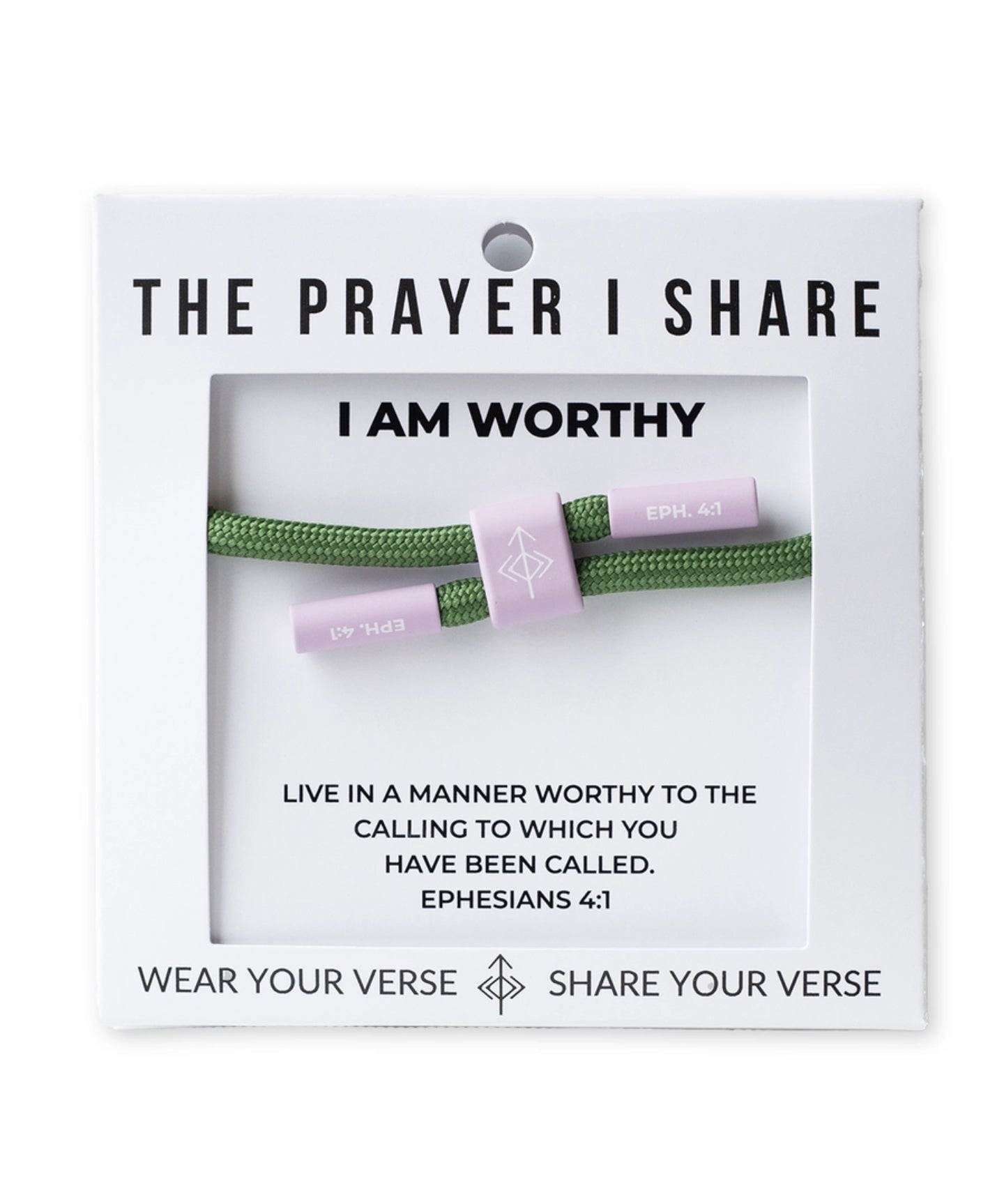 The Prayer I Share Cord Bracelet I Am Worthy